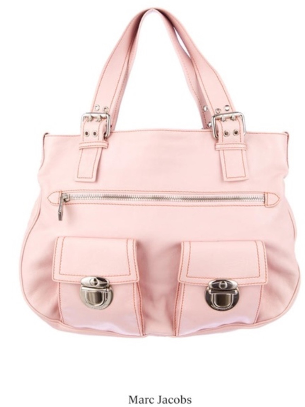 Marc Jacobs Light Pink Leather Turn-Lock Shoulder Bag